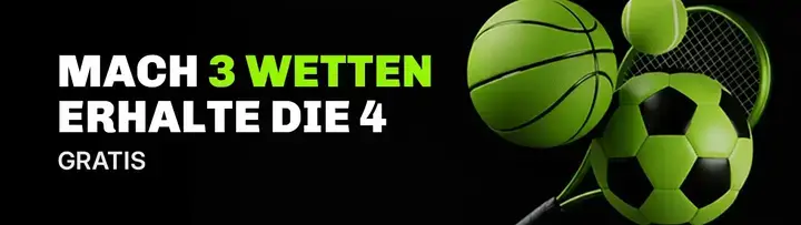 Drei Wetten, die vierte gratis bei Velobet Casino